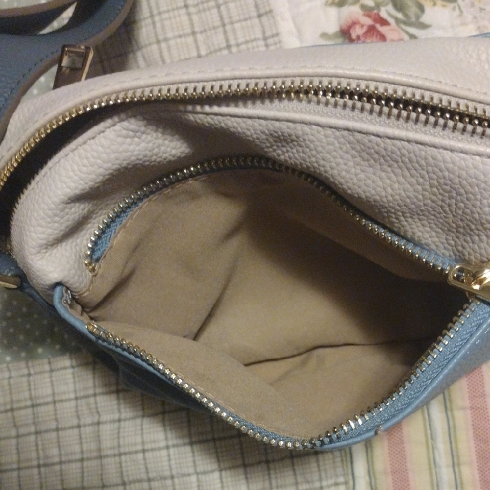 Nanette Lepore Light Blue and Cream Crossbody Bag - Picture 6 of 9